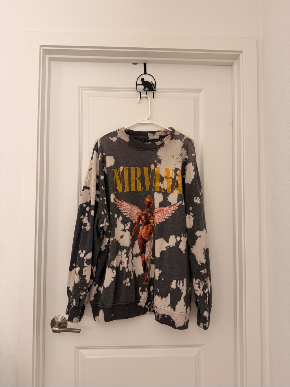 Nirvana Graphic Bleach-Effect Sweatshirt
